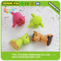 zoo series animal rubber novelty 3D erasers